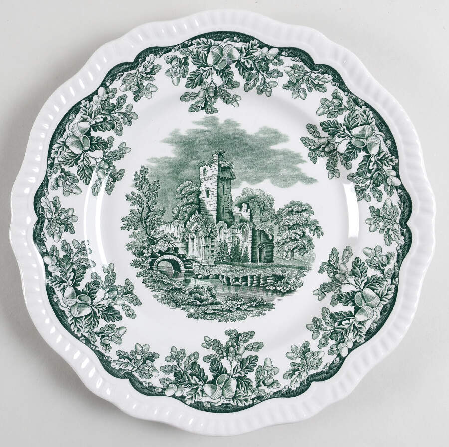Archive Collection Green Large Dinner Plate by Spode-1