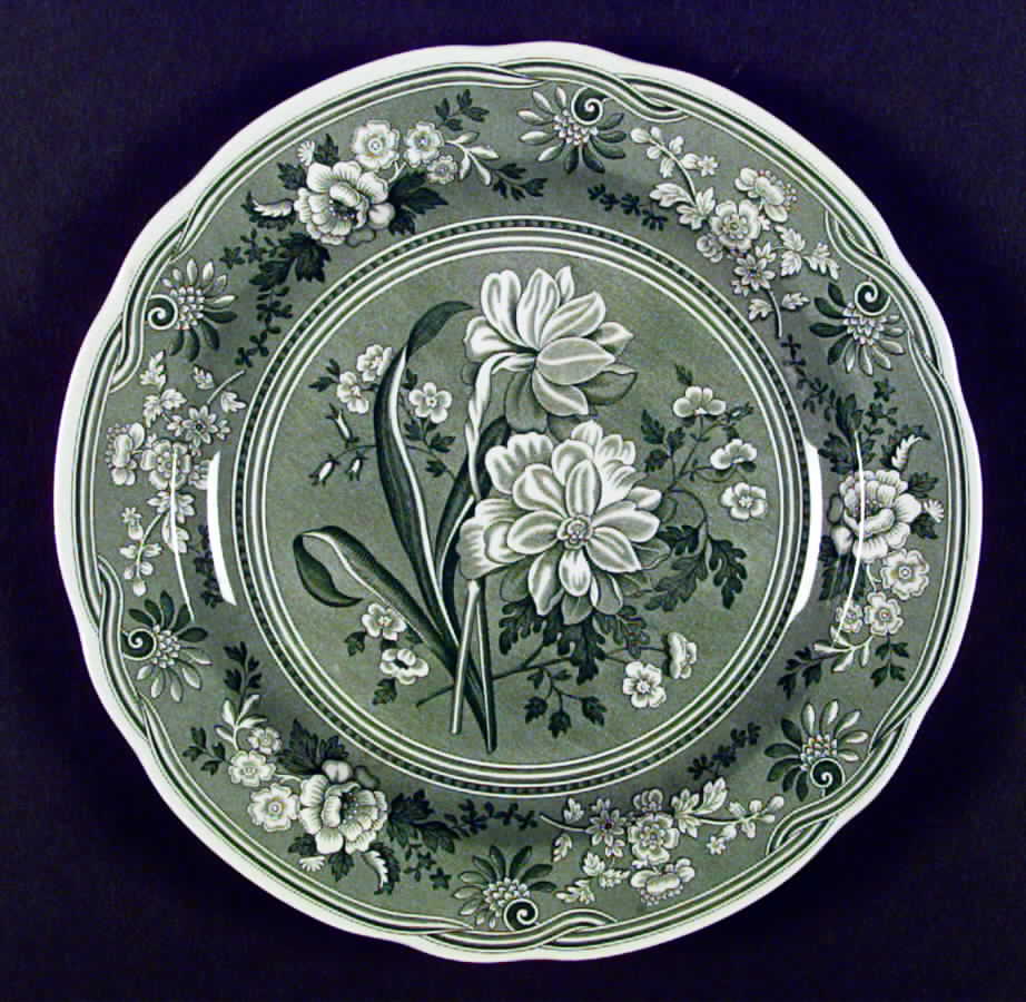 Archive Collection Green Dinner Plate by Spode-1