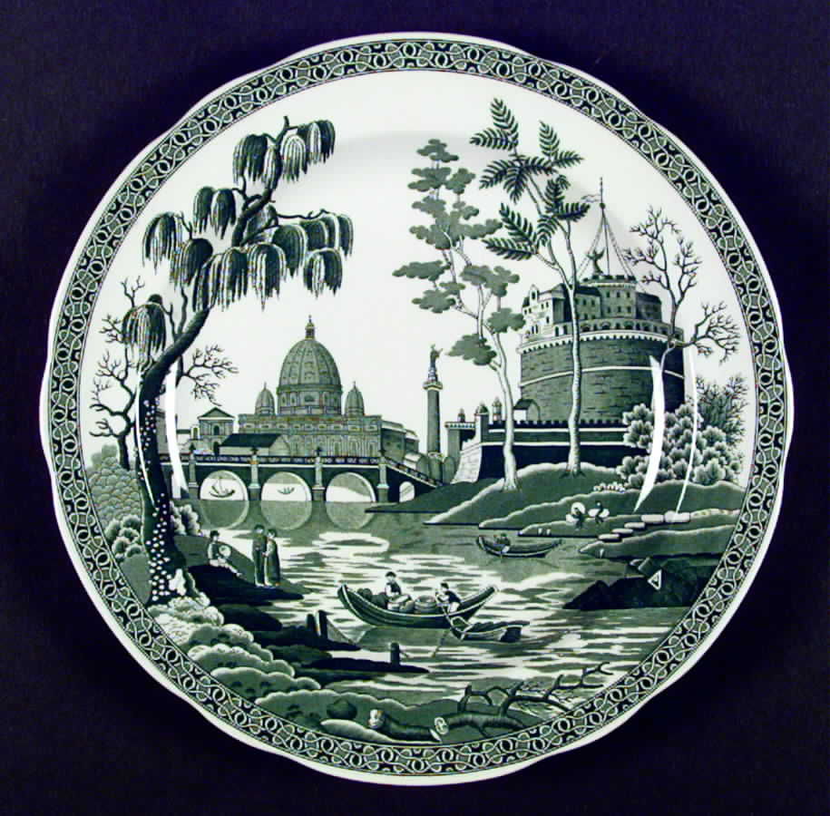Archive Collection Green Dinner Plate by Spode-1