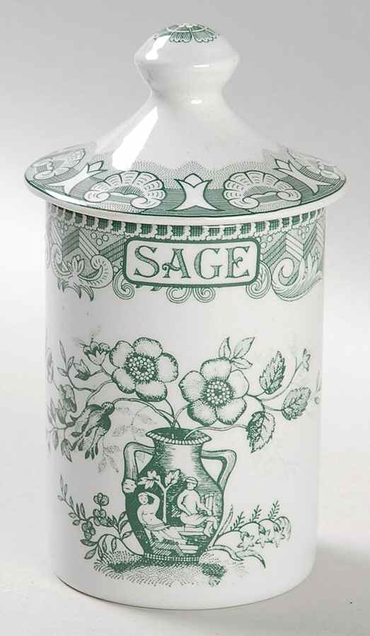 Archive Collection Green Spice Jar Set Individual Jar & Lid by Spode-1