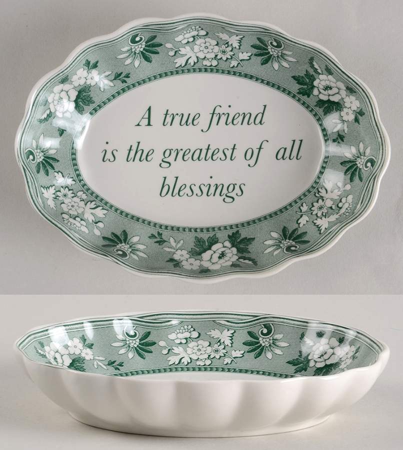 Archive Collection Green 6" Oval Tray by Spode-1