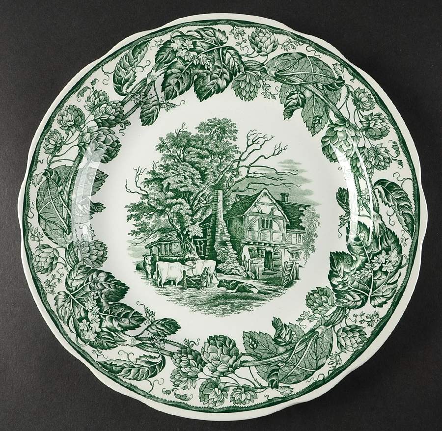 Archive Collection Green Dinner Plate by Spode-1