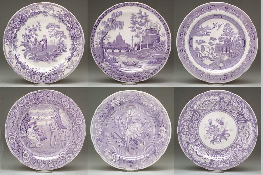 Archive Collection Lilac Dinner Plate - Set of 6 Motifs by Spode-1