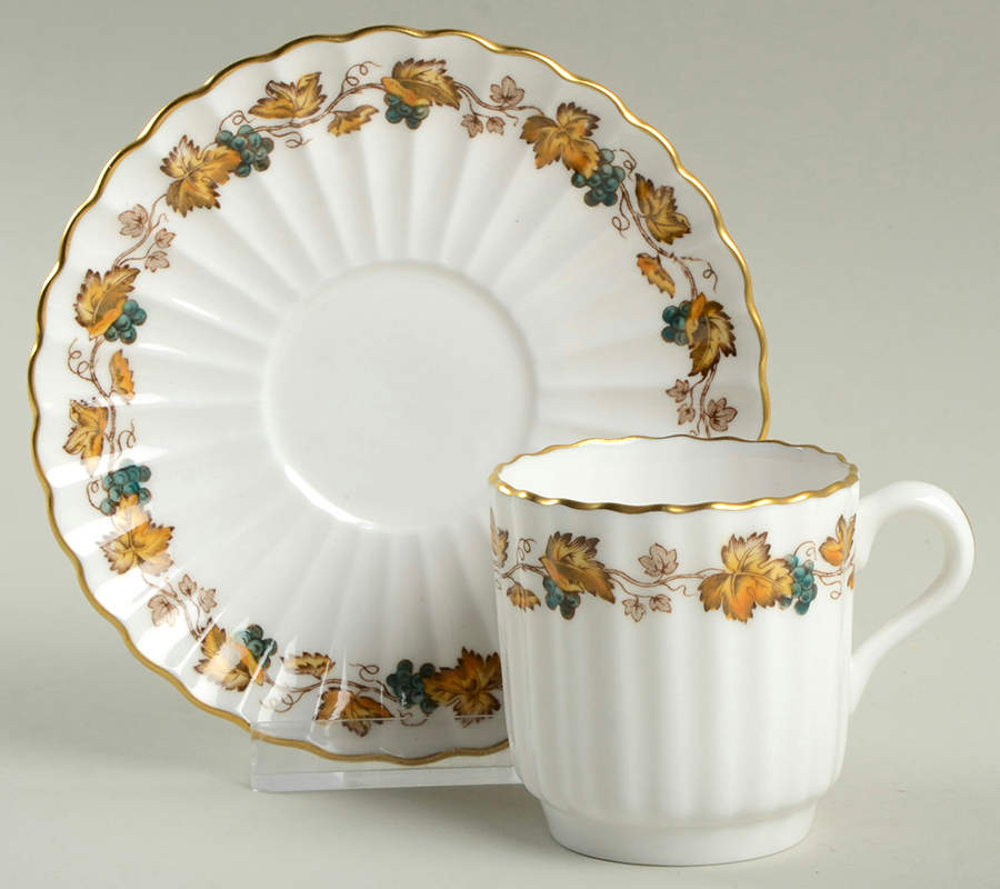 Ardsley Flat Demitasse Cup & Saucer Set by Spode-1