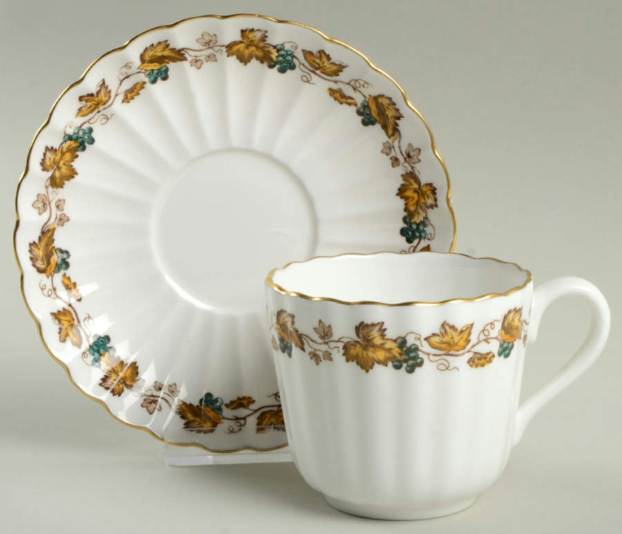 Ardsley Flat Cup & Saucer Set by Spode-1