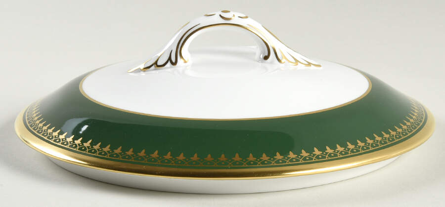 Ashdown Leather Green Lid for Round Vegetable by Spode-1