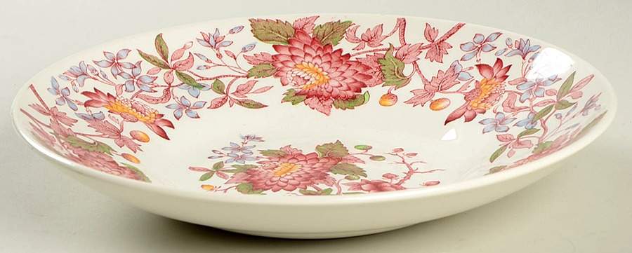 Aster Red (Gadroon) Bread and Butter Bowl by Spode-1