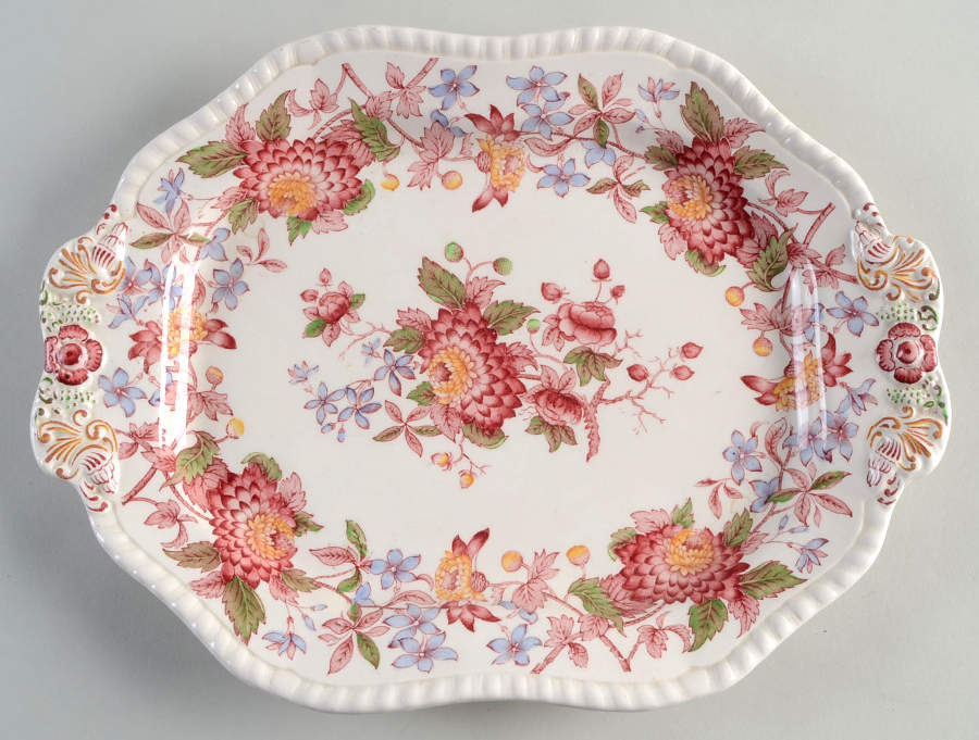 Aster Red (Gadroon) Small Tureen Underplate by Spode-1