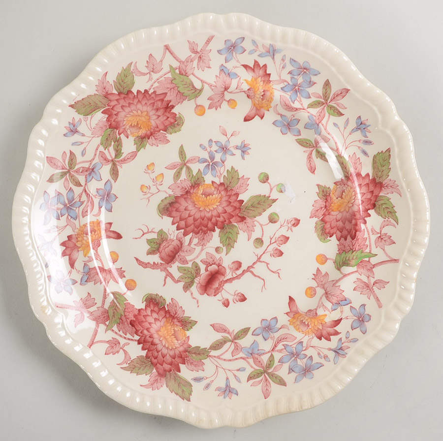 Aster Red (Gadroon) Dinner Plate by Spode-1