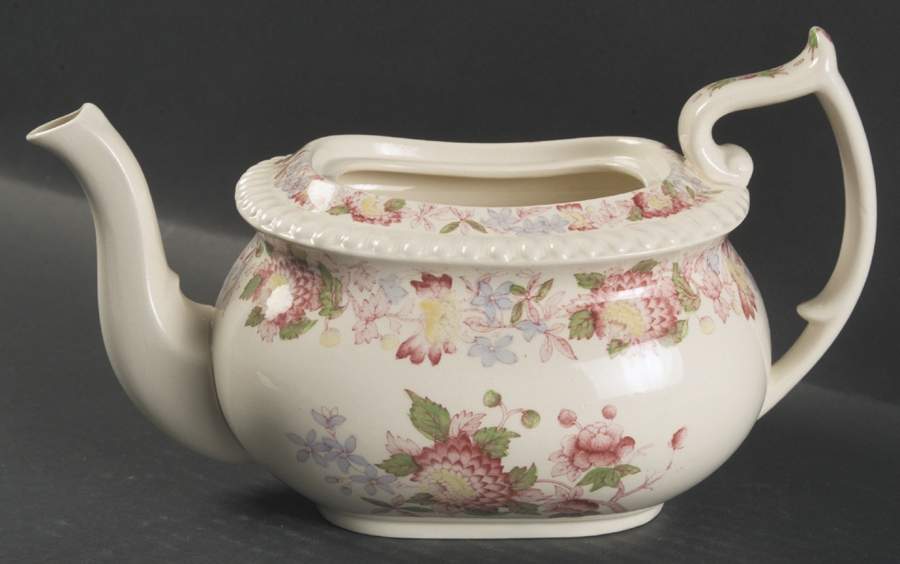 Aster Red (Gadroon) Mini Teapot No Lid by Spode-1