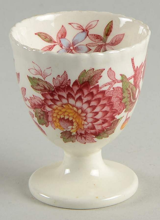 Aster Red (Gadroon) Single Egg Cup by Spode-1