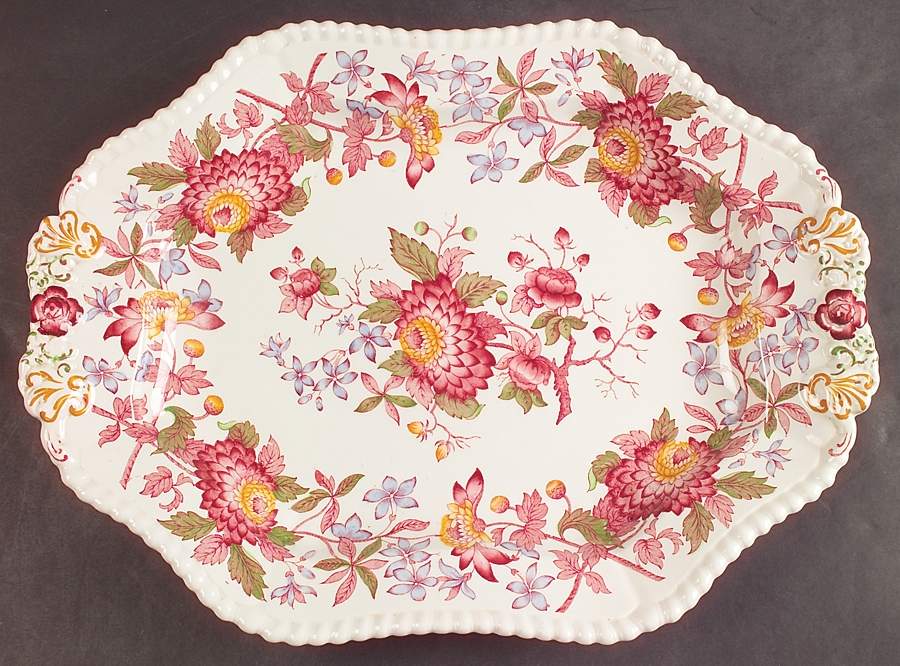 Aster Red (Gadroon) Underplate for Tureen by Spode-1