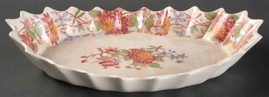 Aster Red (Gadroon) Jubilee Platter by Spode-1