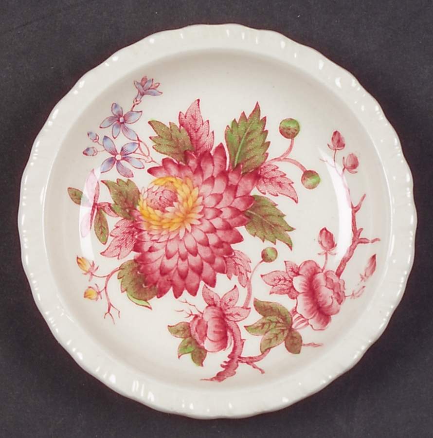 Aster Red (Gadroon) Butter Pat by Spode-1