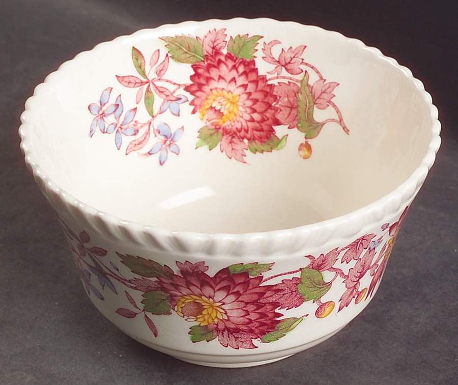 Aster Red (Gadroon) Cranberry Bowl by Spode-1