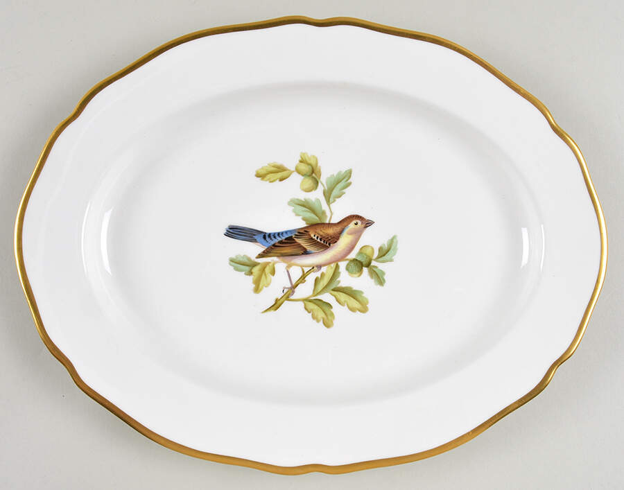 Audubon Birds 12" Oval Serving Platter by Spode-1