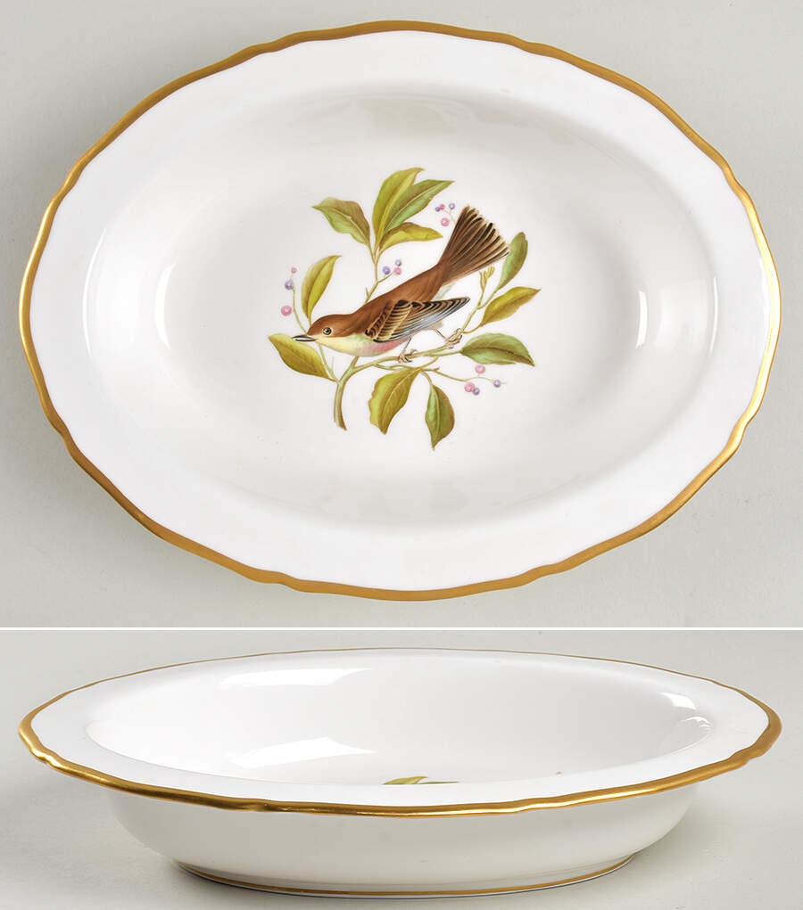 Audubon Birds 9" Oval Vegetable Bowl by Spode-1