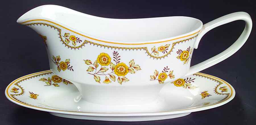 Austen Gravy Boat with Attached Underplate by Spode-1