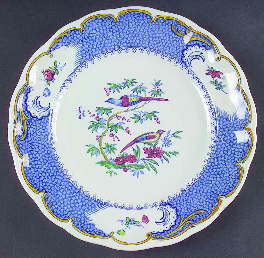 Spode's Aviary (Blue Border) Dinner Plate by Spode-1