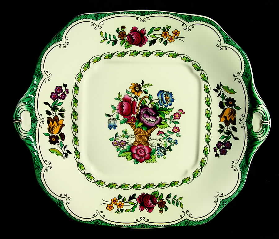 Avondale Square Handled Cake Plate by Spode-1