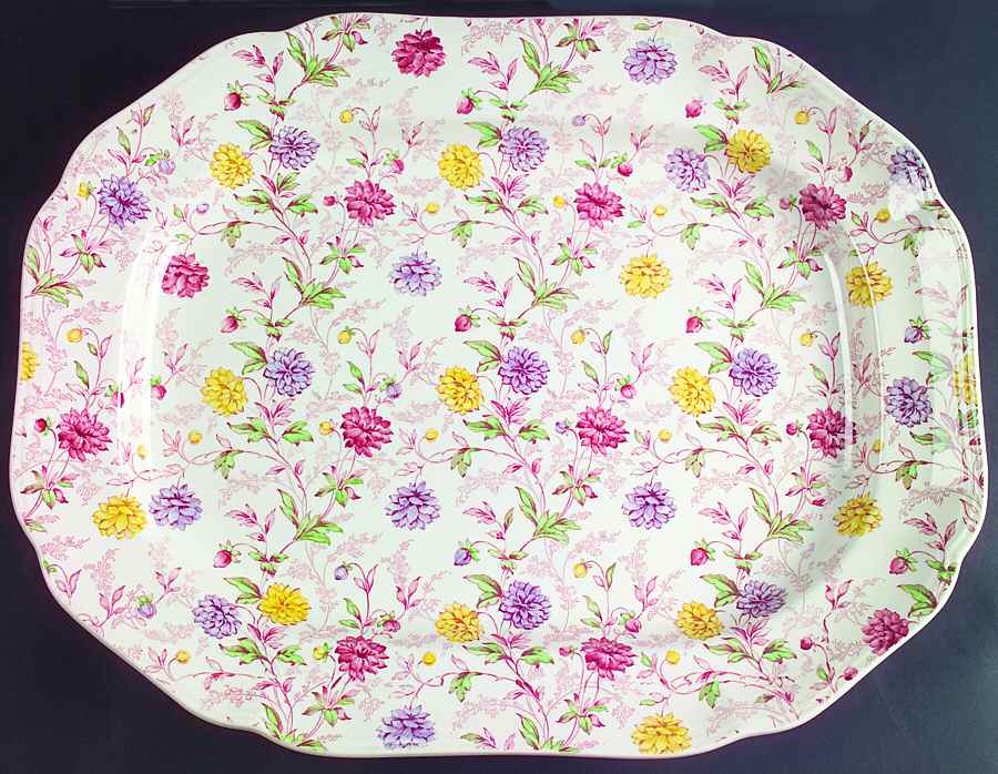 Bachelor's Button 16" Oval Serving Platter by Spode-1