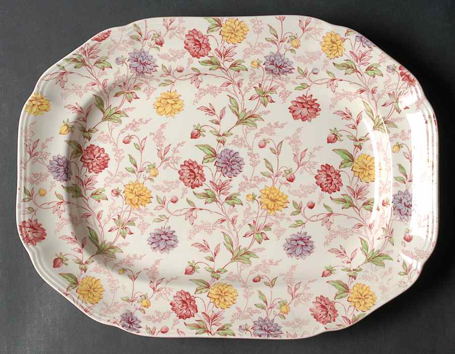 Bachelor's Button 12" Oval Serving Platter by Spode-1