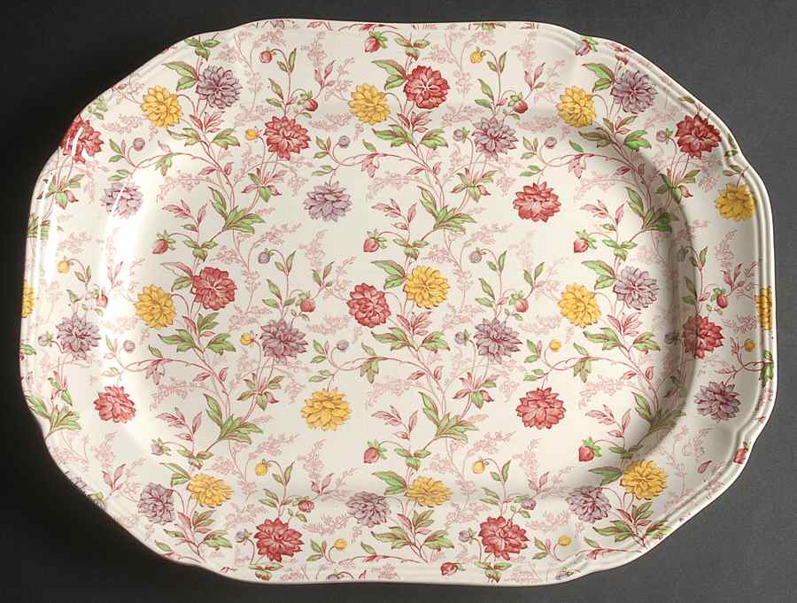 Bachelor's Button 14" Oval Serving Platter by Spode-1