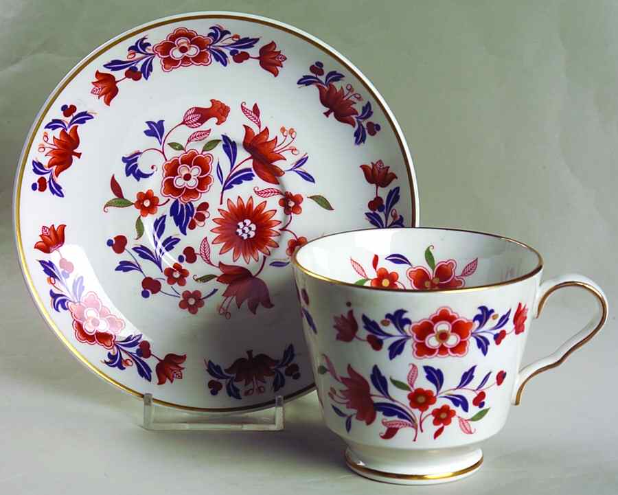 Baroda Footed Cup & Saucer Set by Spode-1