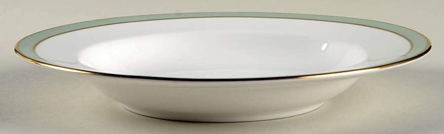 Barclay Sage Green Rim Soup Bowl by Spode-1