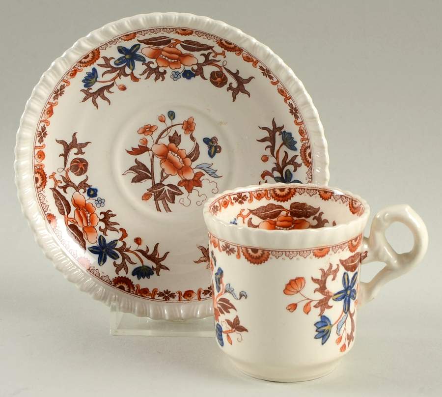 Bang Up Flat Demitasse Cup & Saucer Set by Spode-1