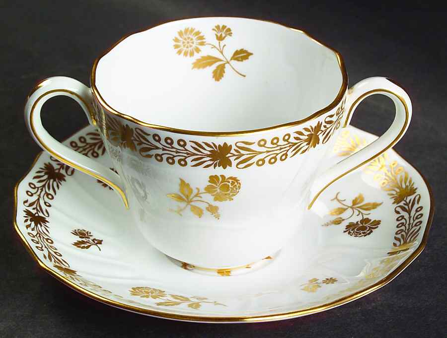 Beaumont Flat Bouillon Cup & Saucer by Spode-1