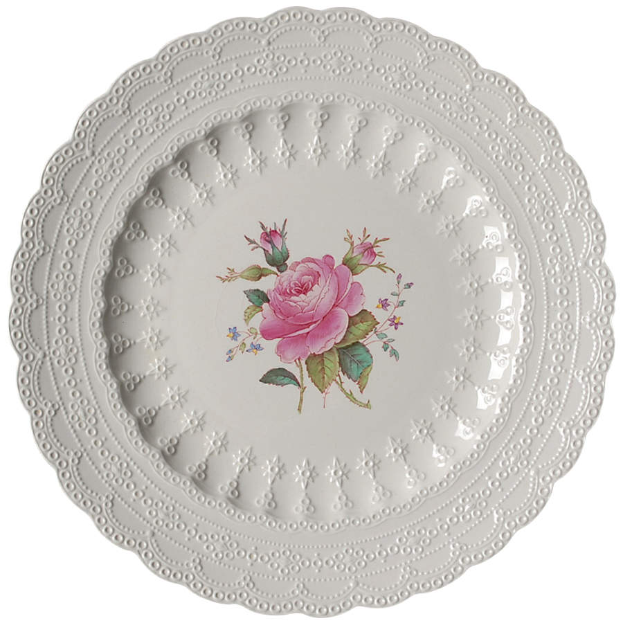 Billingsley Rose Pink (Old Backstamp) Dinner Plate by Spode-1