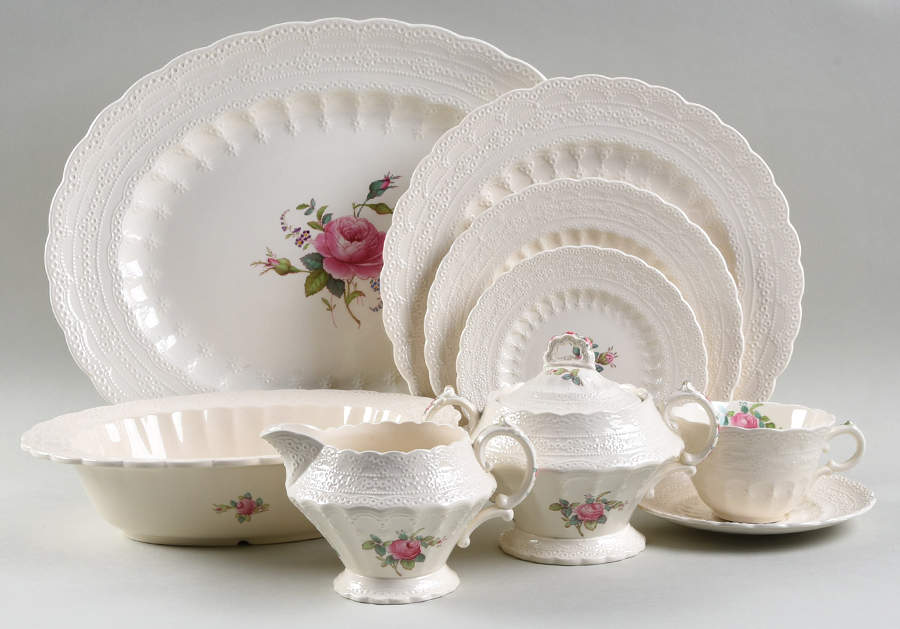 Billingsley Rose Pink (Old Backstamp) 45 Piece Starter Set by Spode-1