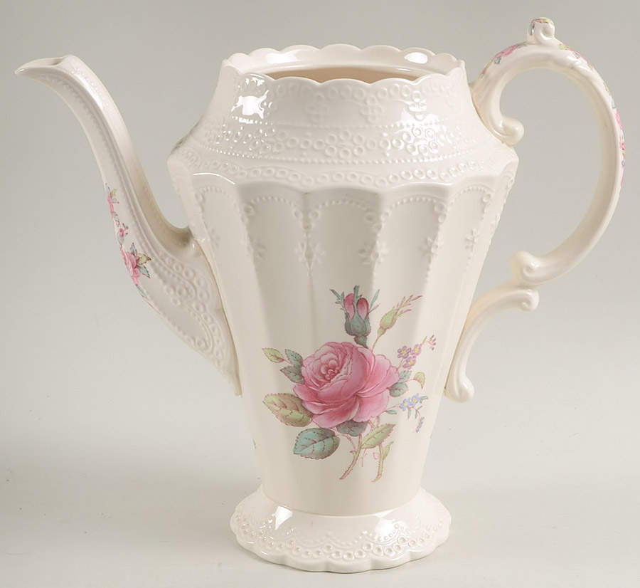 Billingsley Rose Pink (Old Backstamp) Coffee Pot No Lid by Spode-1