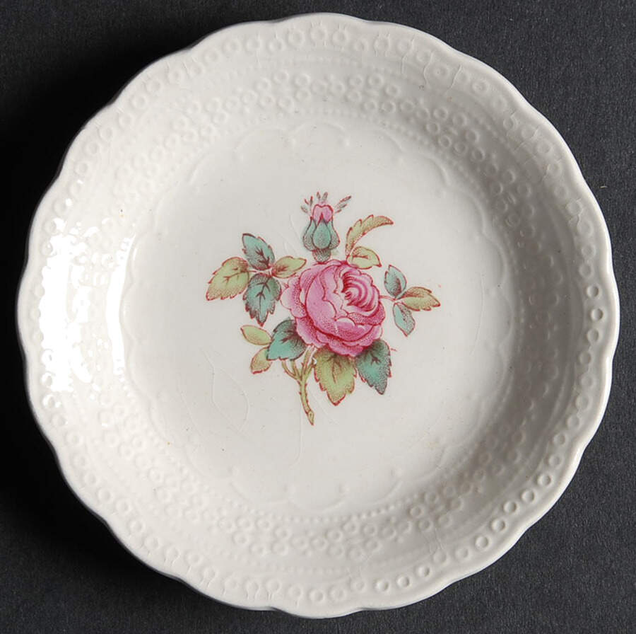 Billingsley Rose Pink (Old Backstamp) Butter Pat by Spode-1