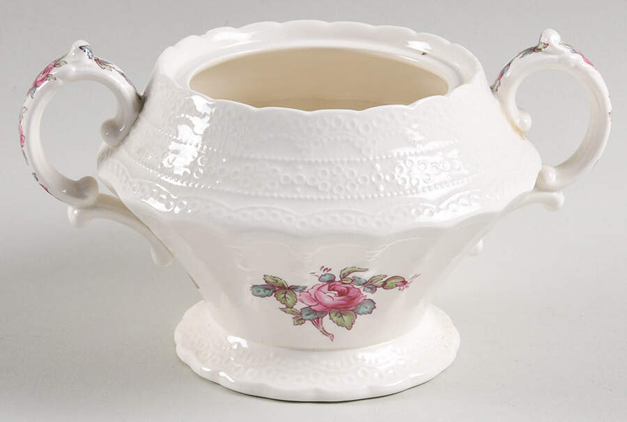 Billingsley Rose Pink (Old Backstamp) Sugar Bowl No Lid by Spode-1