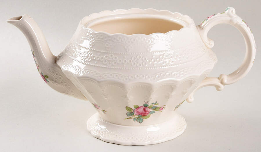 Billingsley Rose Pink (Old Backstamp) Teapot No Lid by Spode-1