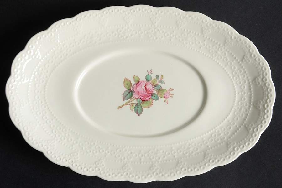 Billingsley Rose Pink (Old Backstamp) Underplate for Gravy Boat by Spode-1