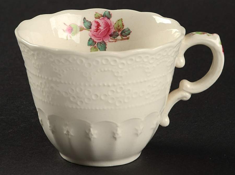 Billingsley Rose Pink (Old Backstamp) Flat Demitasse Cup by Spode-1