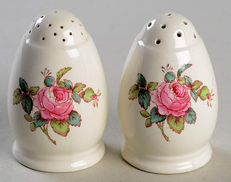 Billingsley Rose Pink (Old Backstamp) Salt & Pepper Set by Spode-1