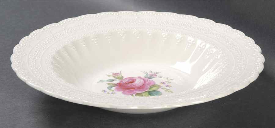 Billingsley Rose Pink (Old Backstamp) Large Rim Soup Bowl by Spode-1