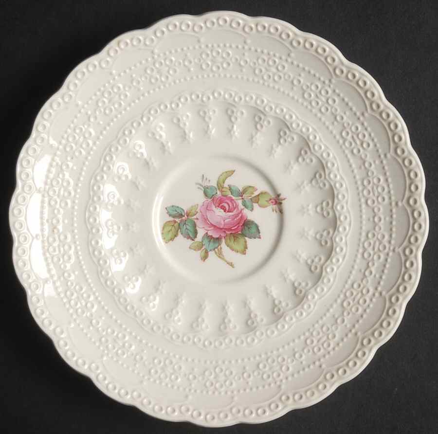 Billingsley Rose Pink (Old Backstamp) Saucer for Flat Cup by Spode-1