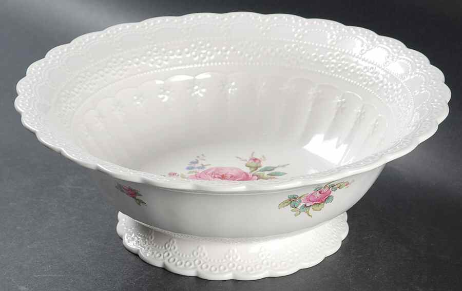 Billingsley Rose Pink (Old Backstamp) 10" Round Vegetable Bowl by Spode-1