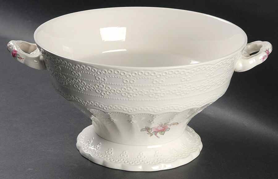 Billingsley Rose Pink (Old Backstamp) Tureen No Lid by Spode-1