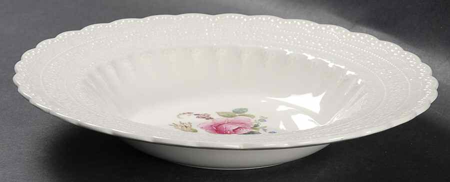 Billingsley Rose Pink (Old Backstamp) Rim Soup Bowl by Spode-1