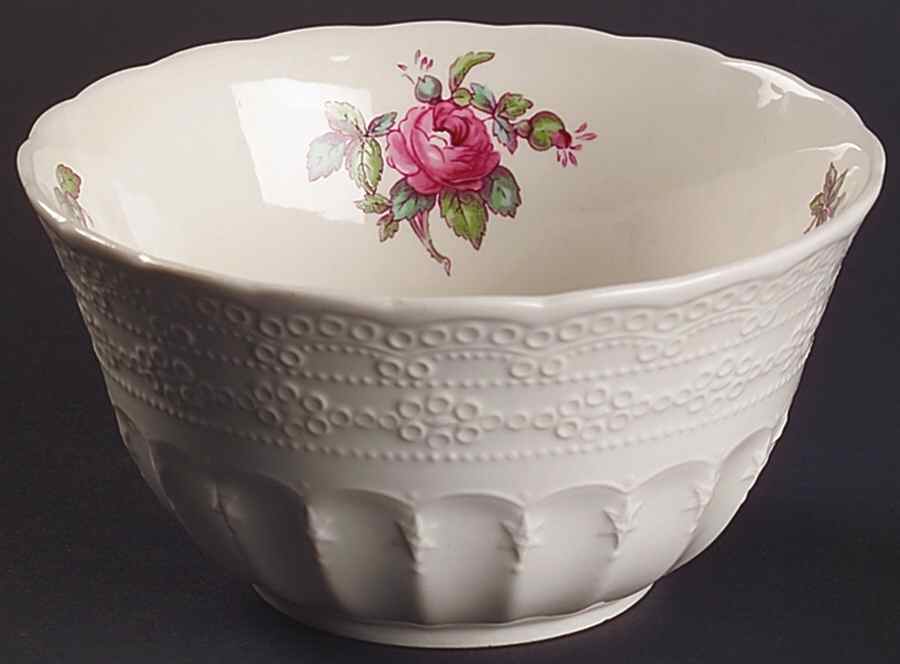 Billingsley Rose Pink (Old Backstamp) Cranberry Bowl by Spode-1