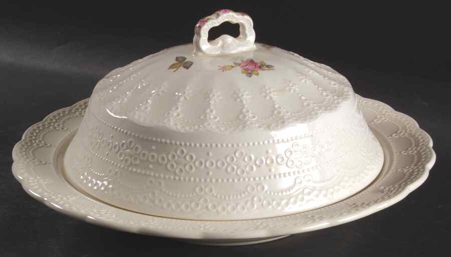 Billingsley Rose Pink (Old Backstamp) Muffin Dish & Lid by Spode-1