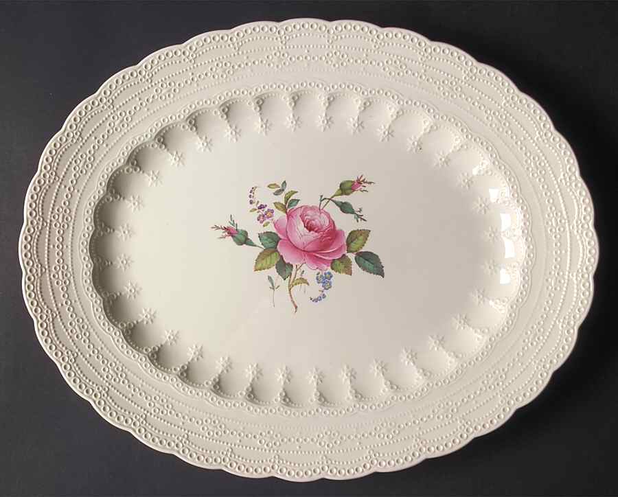 Billingsley Rose Pink (Old Backstamp) 15" Oval Serving Platter by Spode-1