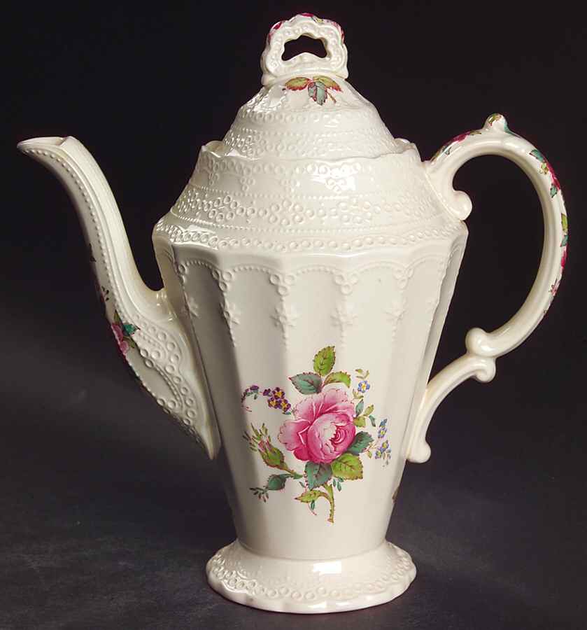 Billingsley Rose Pink (Old Backstamp) Mini Coffee Pot & Lid by Spode-1