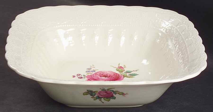 Billingsley Rose Pink (Old Backstamp) 8" Square Vegetable Bowl by Spode-1